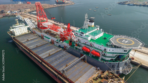 Canvastavla Specialized Offshore Construction Vessel Docked at Port