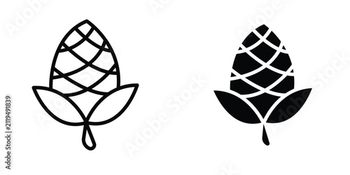 Konstfotografi Fir cone icon simple artwork group