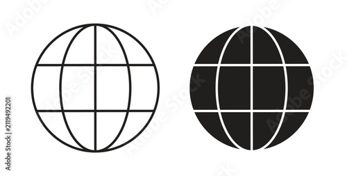 Globe icon simple artwork group
