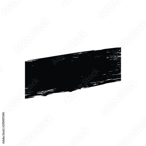 Black grunge brush stroke paint texture vector	