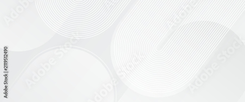 Clean white abstract background with subtle grey geometric curved lines, soft wave patterns, modern minimalist vector banner design for presentation, web, and corporate cover