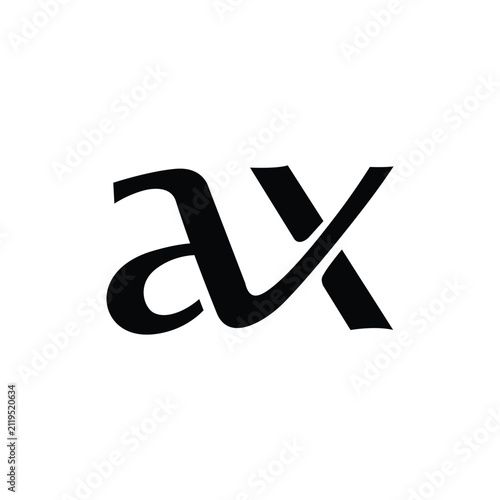 AX letter logo icon design. Classic style luxury initials monogram	
