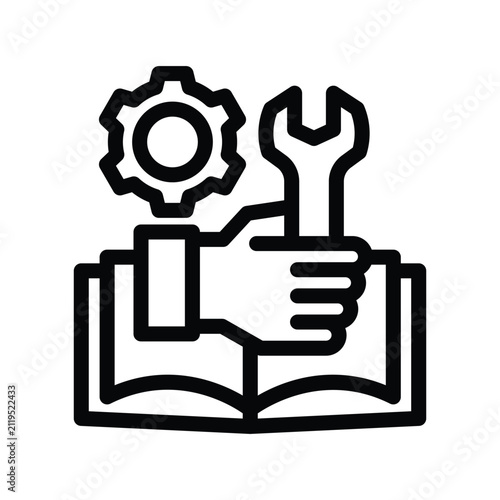  manual line icon illustration vector graphic.eps