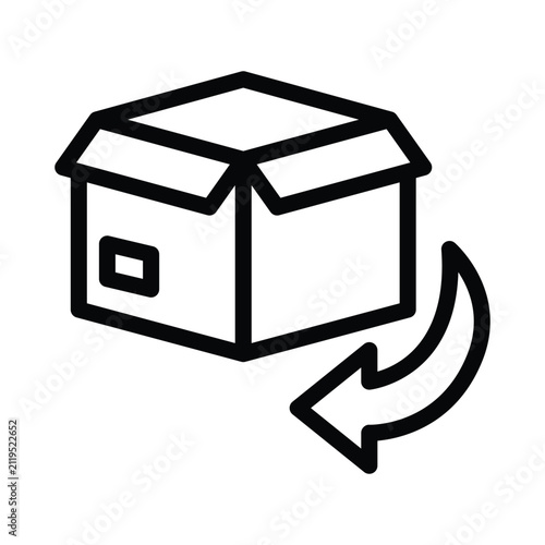 return box line icon illustration vector graphic.eps