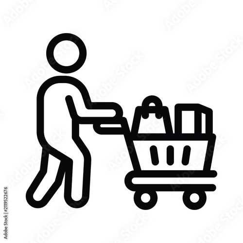  shopping line icon illustration vector graphic.eps