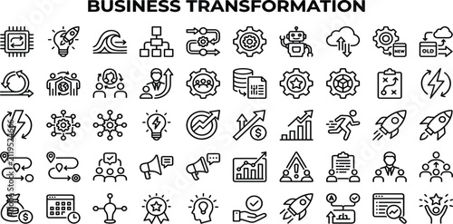 Foto Business Transformation icon set