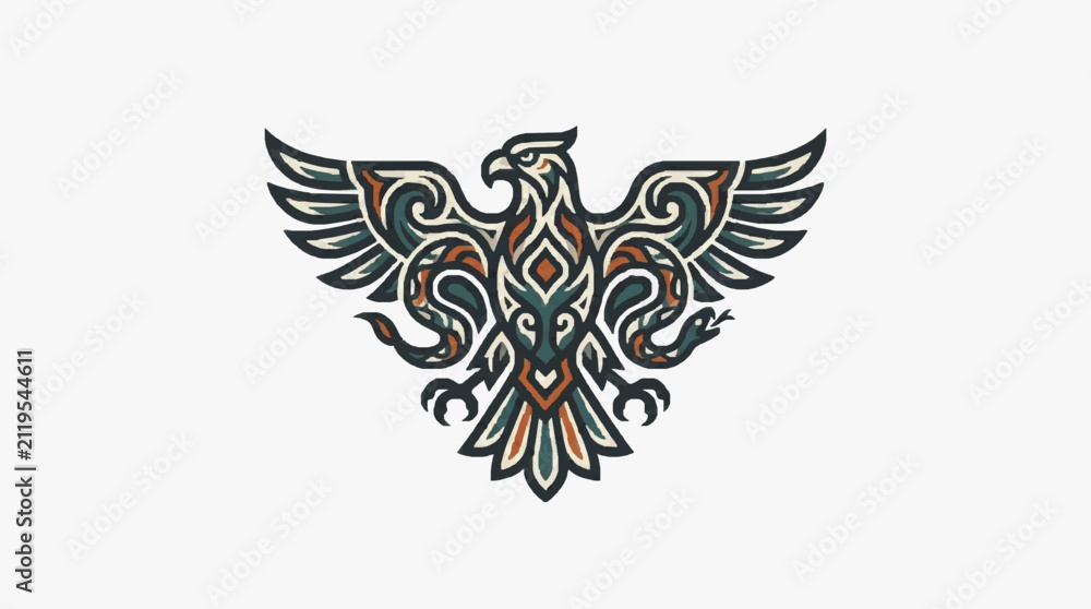 Fototapeta premium Eagle Emblem Heraldic Symbol Design.