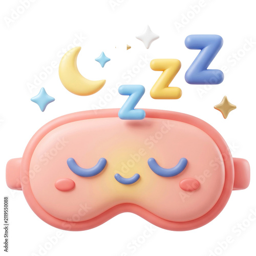 Sleep Mask Cute Creative Sleep Isolated Background