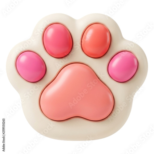 Paw Print Icon Representing Pet Care and Hygiene