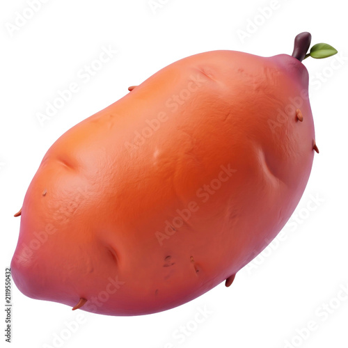 Sweet Potato Orange Isolated Fresh Produce Asset