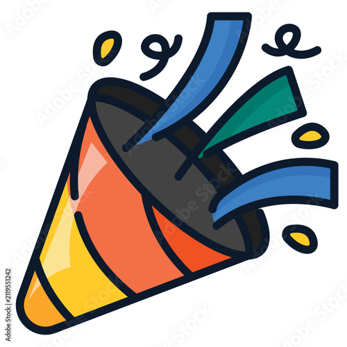 Party Popper Icon Illustration
