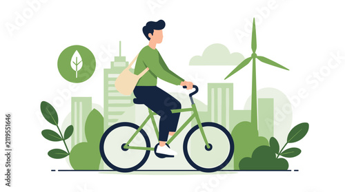 Young cyclist riding a bicycle outdoors.