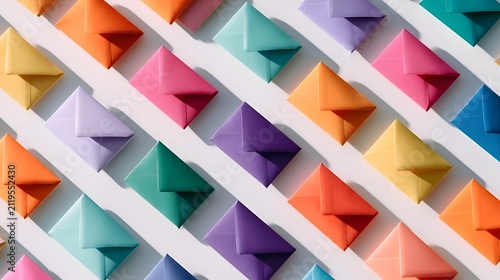 Colorful Mailing Envelopes Create Soft Stationery Display