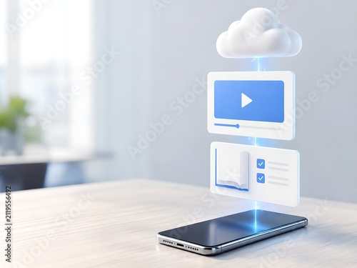 Smartphone Cloud Learning Concept