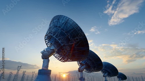 Radar station radio telescope conducts ground detection(3D software Lumion makes non-AI)
