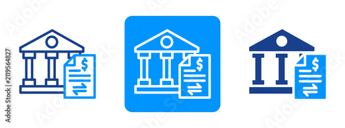 Fiscal Policy Icon In Dual Tone Style