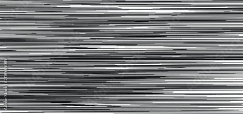 Abstract Horizontal Streaks and Motion Blur Lines Texture Background with Grayscale Digital Noise and Glitch Effect for High-Tech Banners, Cyberpunk Posters, Sci-Fi UI Design