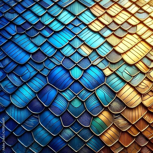 A macroscopic butterfly wing scale pattern resembling an intricate architectural tile roof, Ai generated image