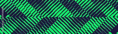 Emerald green diagonal speed line optical wave backdrop for high speed rail transport banner