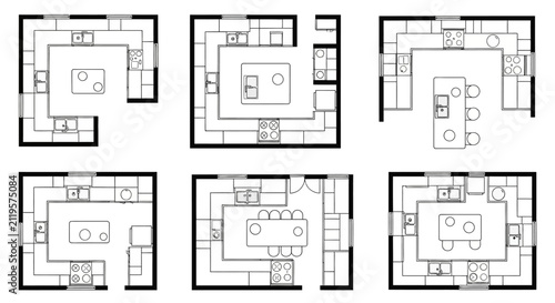 Modern Minimalist Apartment Floor Plans Layout Design.