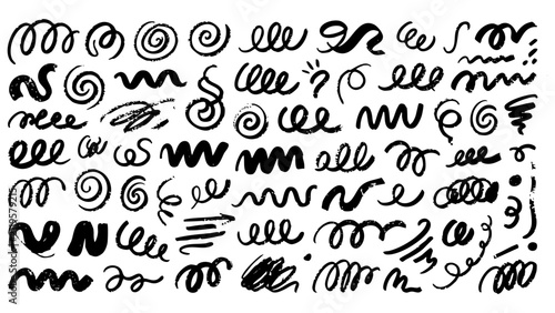 Grunge Brush Stroke Vector Set for Artistic Design Elements
