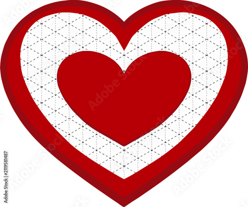 Double hearts RednRed