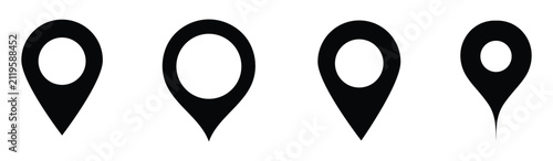 Obraz na płótnie Map Location Pin Icon for Navigation, Destination, GPS, and Geographic Tracking