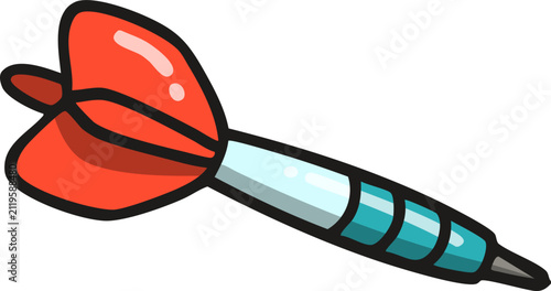 dart on a white background