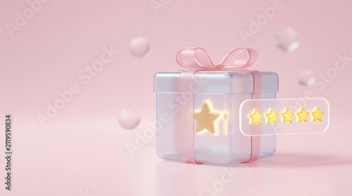 Gift Box With Five Stars