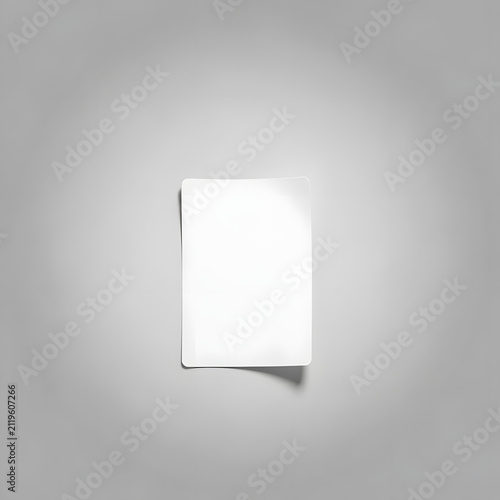 Top View Flat Lay Sticker Mockup on Neutral Surface