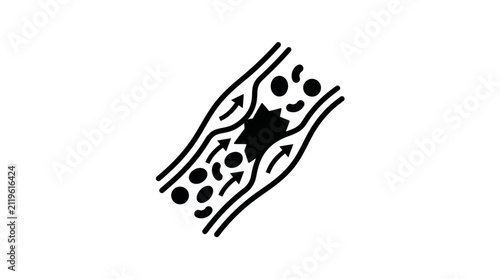 Blood Clot Thrombosis Line Icon