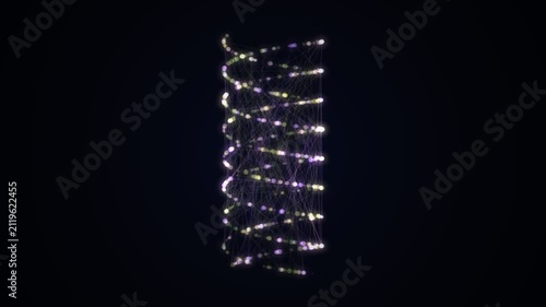 Abstract DNA helix in green seamless motion