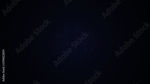 Abstract flowing fabric lines in blue and red seamless motion