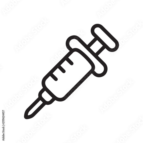 syringe icon medical injection tool for clinical and health design