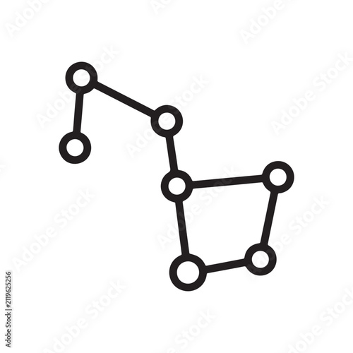 constellation icon ursa minor little dipper star cluster line symbol