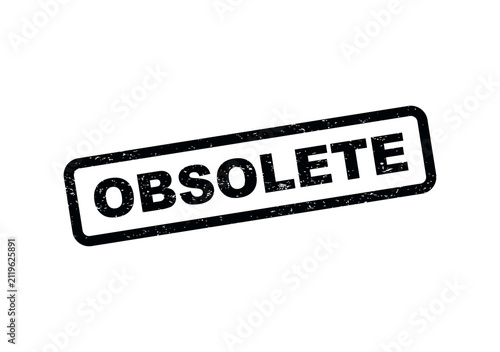 Obraz na plátně Black ink stamp with the word obsolete inside a rectangular frame design isolate
