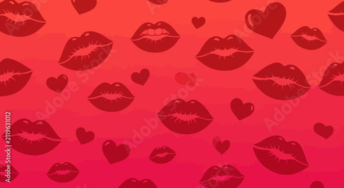 Cuadro en lienzo Vibrant seamless vector pattern featuring colorful geometric shapes and abstract floral motifs