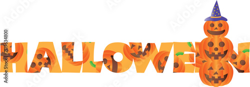 ハロウィンのタイポグラフィ
