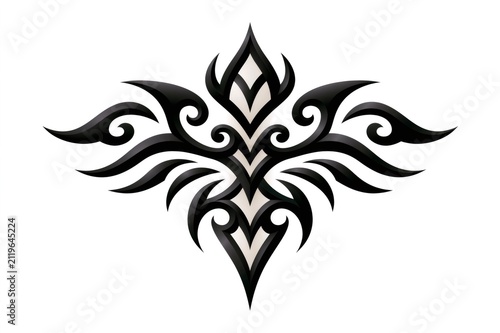 Stylized tribal design creating abstract ornament pattern