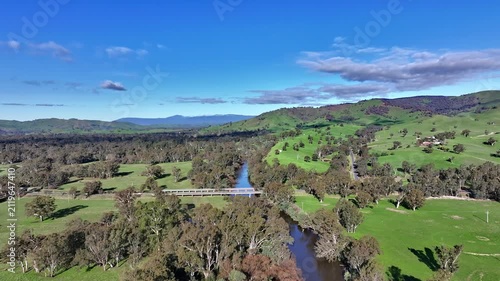 Cinematic aerial footage of Molesworth Victoria Australia