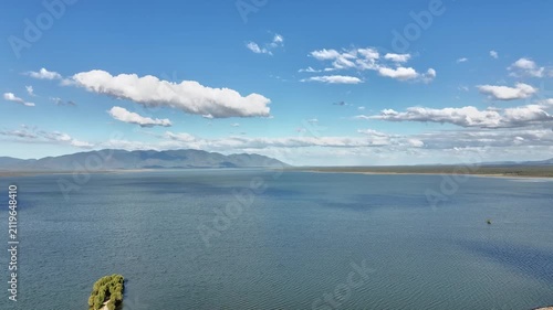 Spectacular aerial footage of Ross River Dam Townsville Queensland Australia