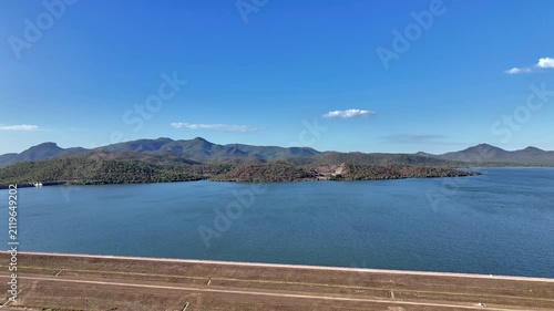 Spectacular aerial footage of Ross River Dam Townsville Queensland Australia