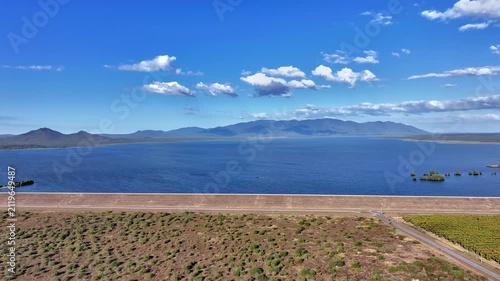 Spectacular aerial footage of Ross River Dam Townsville Queensland Australia