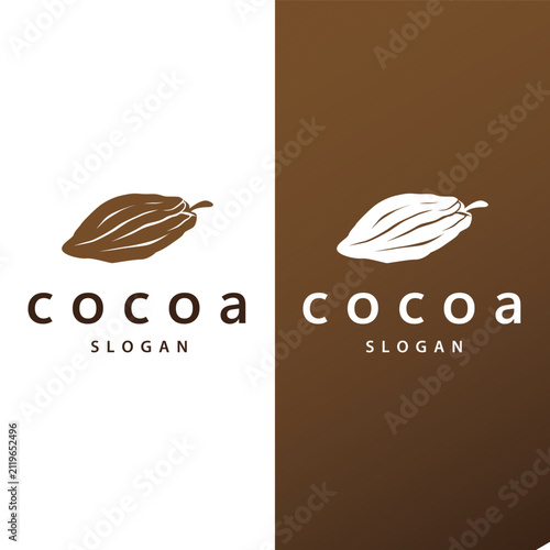 premium cocoa bean silhouette design symbol cocoa bean farming