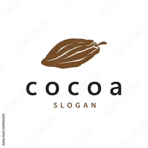 Elegant Cocoa Bean Design Abstract Symbol of a Chocolate Bean