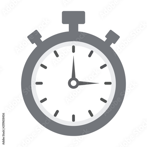 Stopwatch timer clock icon gray
