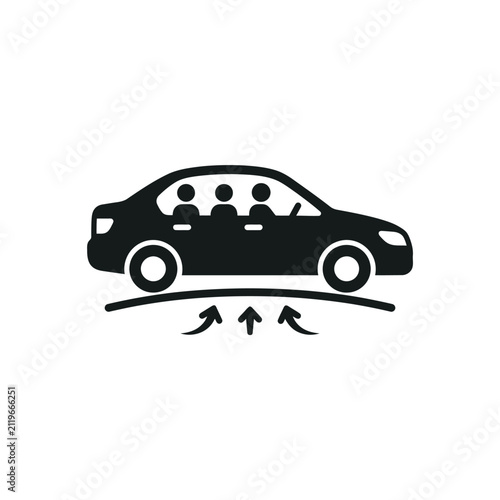 Carpool Passenger Ride Sharing Vector Illustration Icon