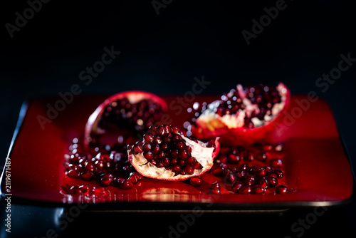 Принти на полотні Pomegranate with seeds
