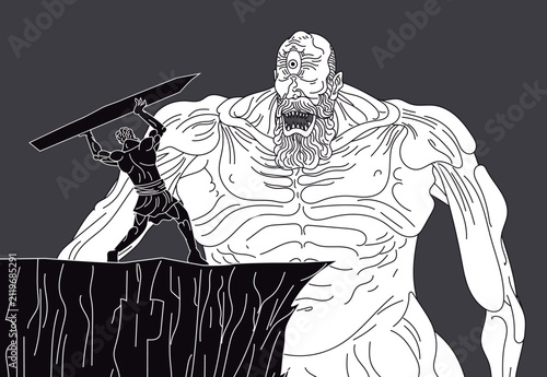 odysseus wants to blind the cyclops polyphemus with a wooden stake