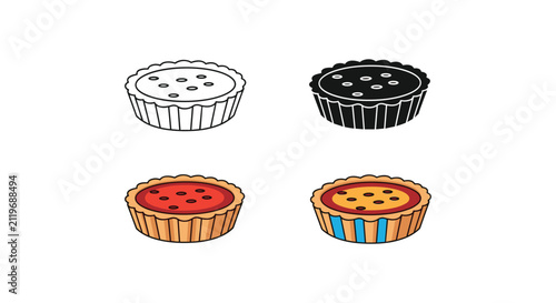Colorful Cupcakes with Sweet Icing Isolated on White Background for Birthday Party Bakery Dessert Celebration
